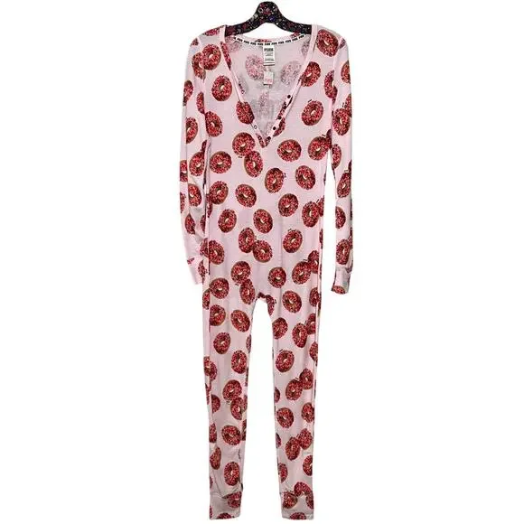 NWT SZ S PINK by Victoria’s Secret Donut Onesie - Picture 3 of 9